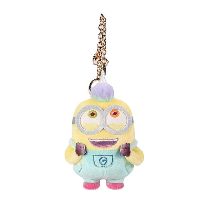 Kawaii Minions Stewart Plush Toys Keychain Cartoon Tim Bear Soft Stuffed Doll Backpack Pendant Girl Boy Birthday Creative Gifts