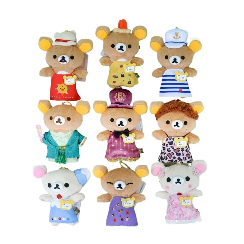 New Kawaii Rilakkuma Store Manager Limited Series Plush Doll Pendant 20th Anniversary Popular BearDoll Bag Pendant Keychain Gift