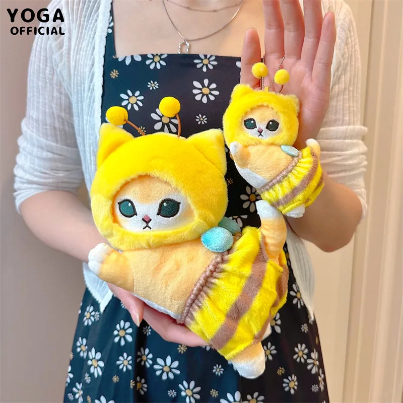 Kawaii Japanese Cartoon Mofusand Shark Cat Cos Bee Series Plush Toy Creative Soft Stuffed Doll Children Girls Boys Birthday Gift