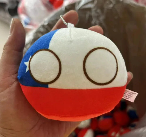 10cm Country Ball Plush Toys Polandball Bag Purse Pendant Country Balls Countryball Stuffed Doll Toy Christmas Gifts for Kids