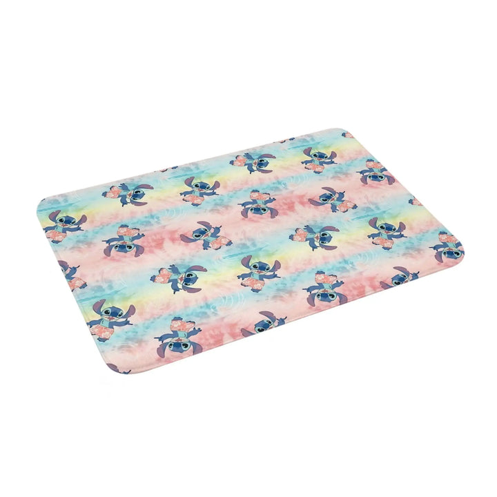Cute Cartoon Stitch Bathroom Rugs Mat Water Absorbent  Bath Rugs Mats Carpet Non-Slip for Kitchen Shower