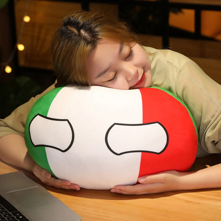 30/40cm Polandball Country Ball Toy Plush Countryballs Pendant Plush Doll Countryball Pillow Cushion Halloween Gift Home Decor
