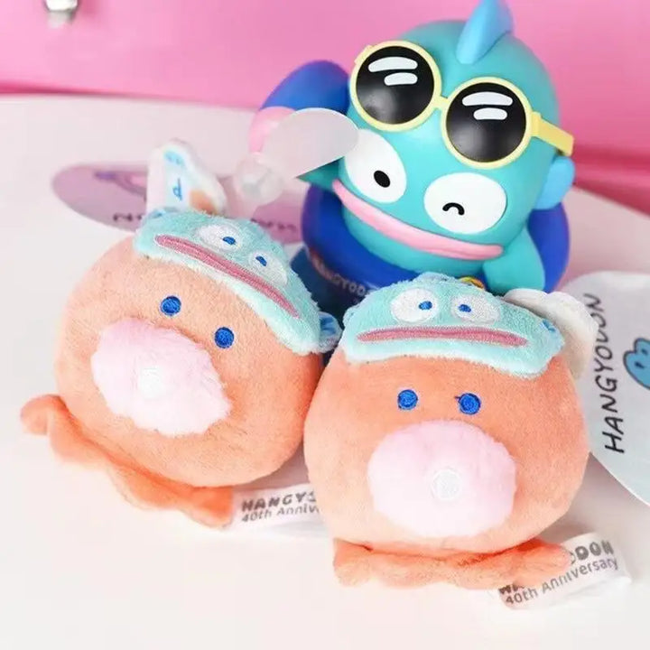 Kawaii Sanrio Hangyodon Octopus Yuri Plush Toys Backpack Pendant Cartoon Cute Soft Stuffed Doll Keychain Girls Birthday Gifts