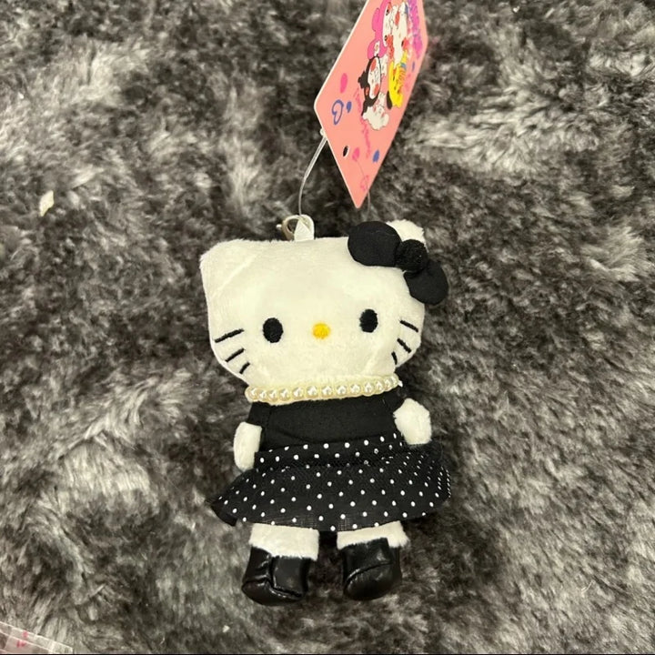 NEW Sanrio Polka Dot collection hello kitty plush toy pendant  Pearl  Black Red Skirt ME series KT cat backpack charm Girl Gift