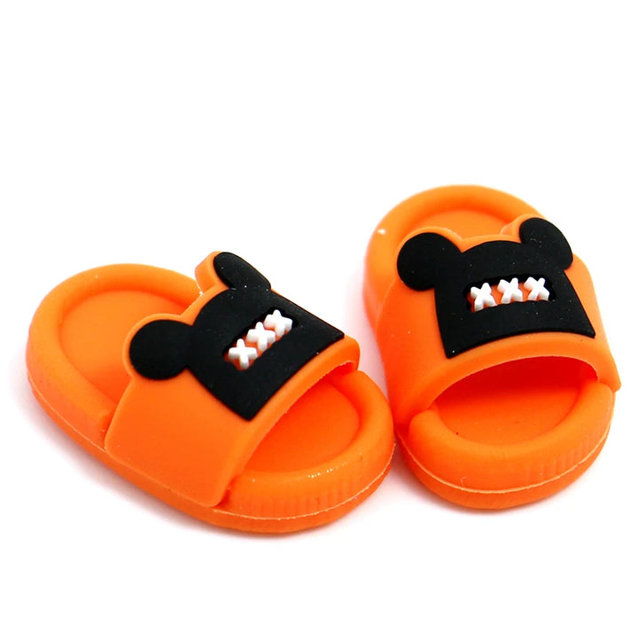 Cute Shark Slippers Doll Shoes Plastic Doll Shoes Suit for Ob11,P9,OB22, Blyth, BJD12, 1/6BJD, YOSD Doll Accessories for Girls
