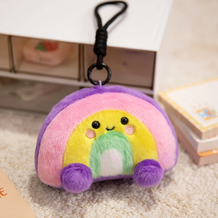 Cute Sun Cloud Plushies Toy Pillow Kawaii Stuffed Fluffy Rainbow Cushion Keychain Home Bag Decor Small Pendant Kids Toy