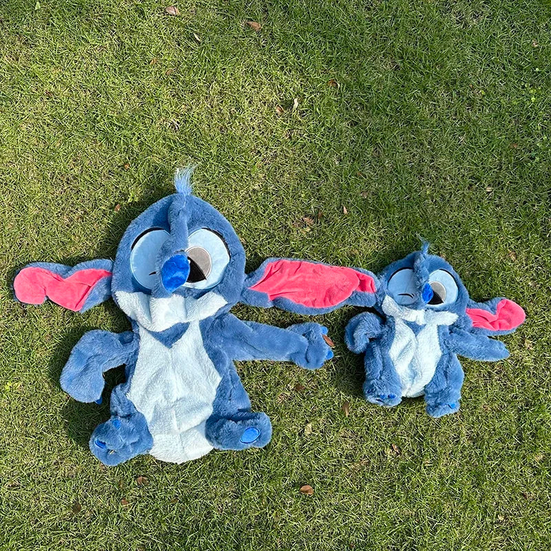 30/80cm Disney Lilo & Stitch Plush Toys Anime Plushie Leather Case Holster Cute Large Doll Not Stuffed Semi-finished Toys Gift