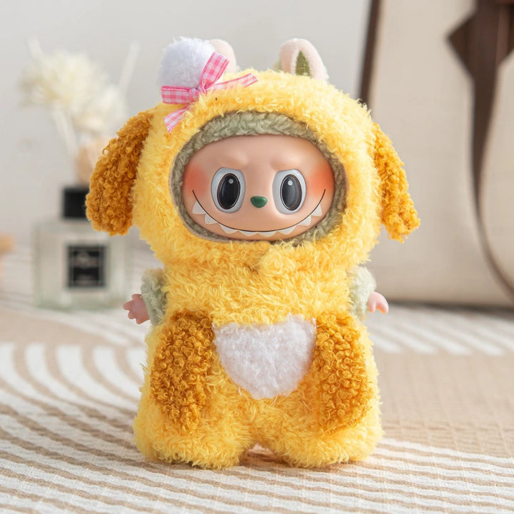 1st 2nd 3rd Gen Labubu Outfit Colorful Themed Animal Outfits Set: Western Pink Dress Brown Christmas Reindeer Pink Crab Fuchsia