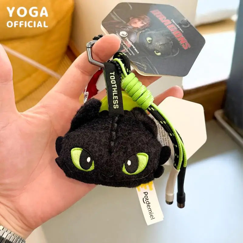 Kawaii Cartoon Toothless Plush Toys Keychain Anime Soft Stuffed Doll Backpack Pendant Boy and Girl Birthday Gifts Accessories