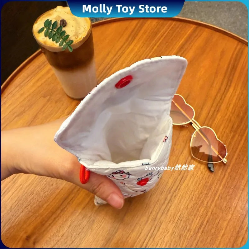 Hello Kitty Glasses Storage Bag Cartoon Inner Lining With Cotton Bag Portable Sunglasses Wrap Dopamine Sunglasses Package