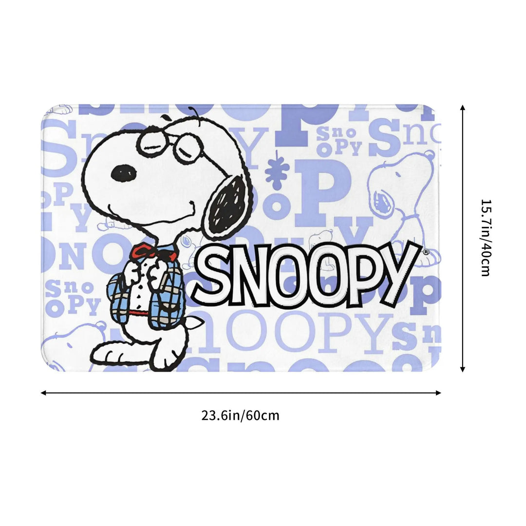 Snoopy in Alphabetic Surround Memory Foam Bath Mat Rug Non-Slip Ultra Soft  Bathroom Floor Rugs Carpet For Kitchen Shower Bath
