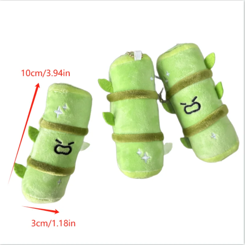 Cartoon Angry Bamboo Plush Doll Bag Charm