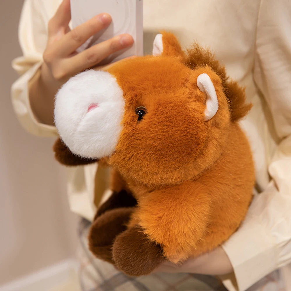 Realistic Grey Raccoon Plush Toy Cuddle Panda Wild Animal Stuffed Toys Brown Horse Soft Doll Capybara Plushie Koala Plush Sloth