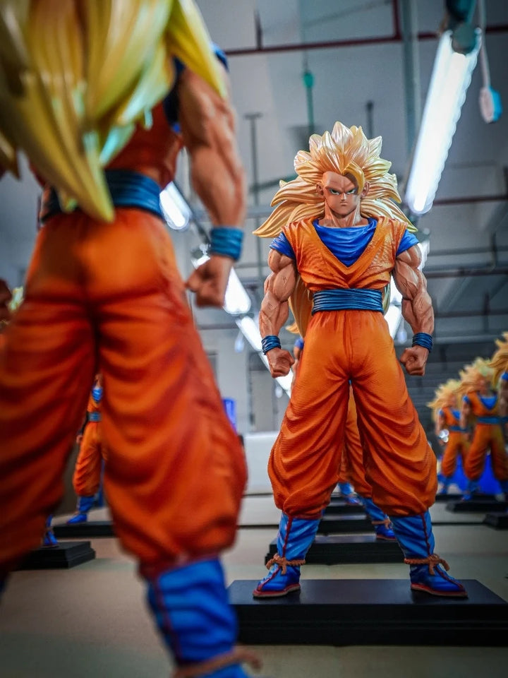 In Stock JT Dragon Ball Son Goku Ssj3 Action Figure 30cm Pvc Statue Collection Super Saiyan Goku Model Toy Gift