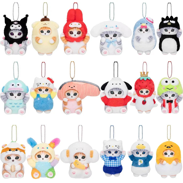 Sanrio Hello Kitty Gudetama Kawaii Cartoon Kero Kero Keroppi Plush Toys Backpack Pendant Doll Accessories Girl Boy Keychain Gift