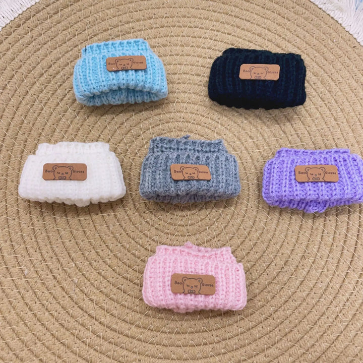 Clothes For Labubu Dolls 15/17cm For Labubu Sitting Party 1st 2nd 3rd Gen Knitted Hat & Pouch Accessories Apparel
