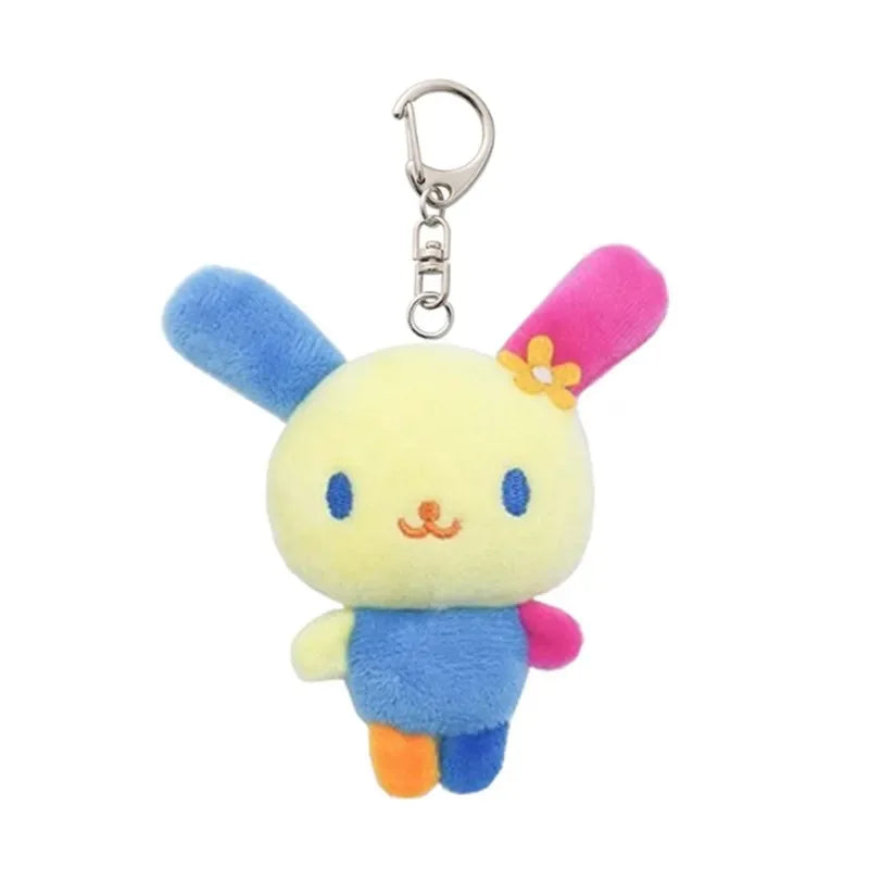 Sanrios cute hello kitty Usahana plush Keychain Rabbit Bunny Keyring Kawaii my melody bag Pendant Cartoon Doll Toy Girl's Gift
