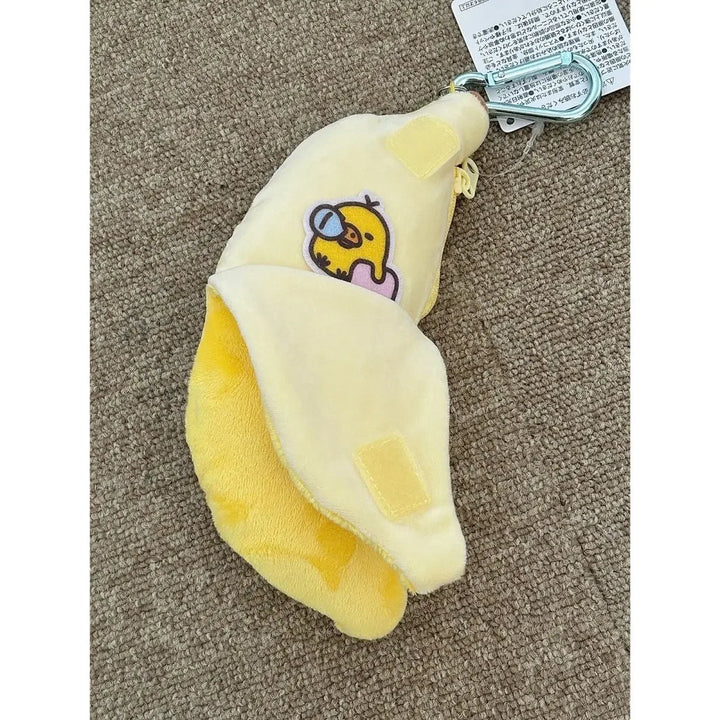 Rilakkuma Kiiroitori Chick Banana Plush Pencil Case Kawaii Student Keychain Cosmetic Organizer School Stationery Children Gifts