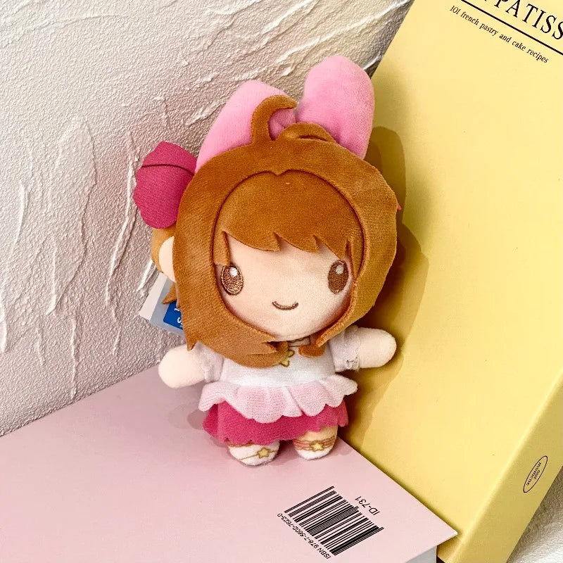 anime Cardcaptor Sakura Plush doll keychani Sakuras Bow kitty Series Backpack Pendant Toy Doll cute Bag Accessories Girl Gift