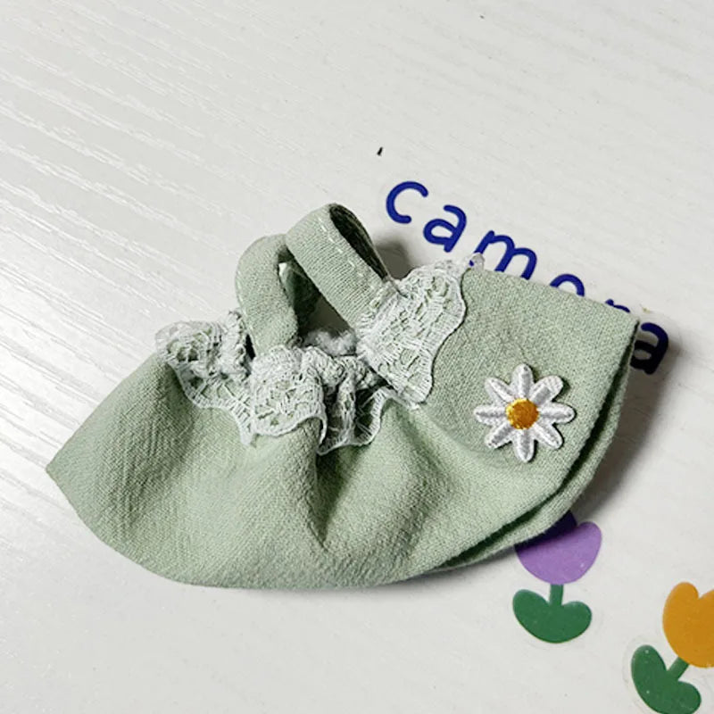 Cute Mini Plush Doll'S Fresh & Chic Sleeveless Dress 15/17cm Labubu I II III Idol Dolls Accessories For Sitting Party Clothing