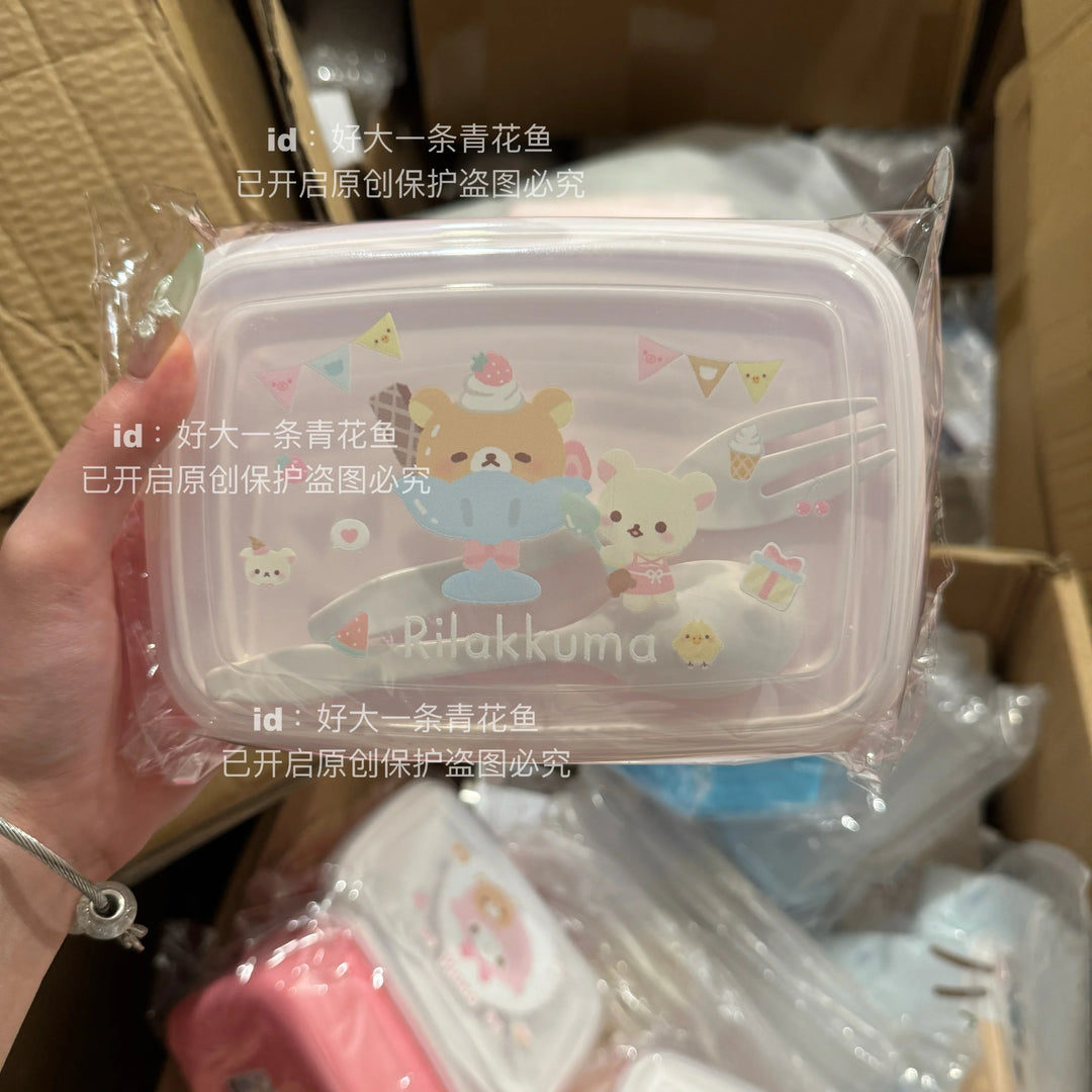 Genuine Sanrio My Melody Lunch Box Cartoon Cute Crisper Lunch Box Portable Fruit Box Student Lunch Box Girls Gifts