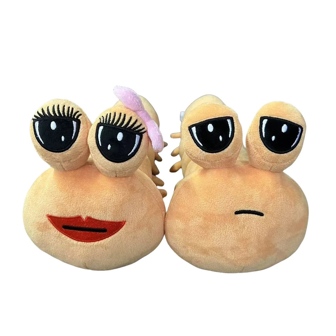 Mr Pou and Mrs Pou Plush Toy My Pet Alien Pou Plush Kawaii Alien Pet Doll Soft Pillow for Kids Birthday Christmas Gift