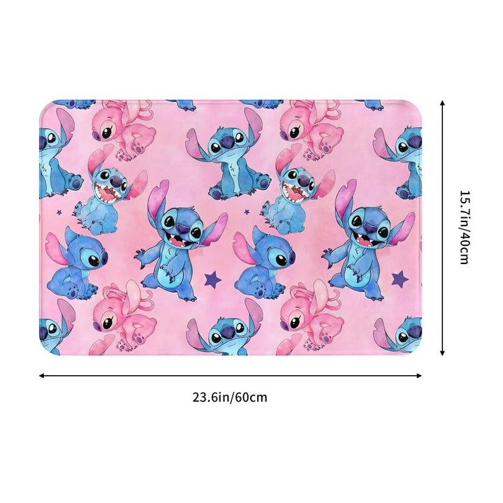 Lilo And Stitch Cartoon Memory Foam Bathroom Rugs Ultra Soft Non-Slip  Carpet Bath Mat Water Absorbent for Entrance