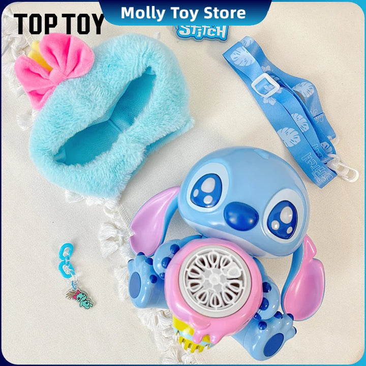 Genuine Lilo & Stitch Bubble Gun Kids Toy Bubbles Machine Automatic Soap Blower With Light Outdoor Games Kid Birthday Gift