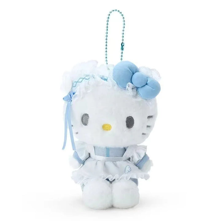 Kawaii Sanrio Kuromi Cinnamoroll Plush Toys Keychain Angel Maid's Uniforms Hello Kitty Backpack Pendant Girl Gifts Accessories