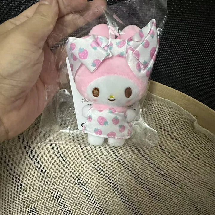 Kawaii Sanrio My Melody 20Th Anniversary Cute Cartoon Candy Pink Plush Toys Keychain Doll Backpack Pendant Girls Holiday Gift