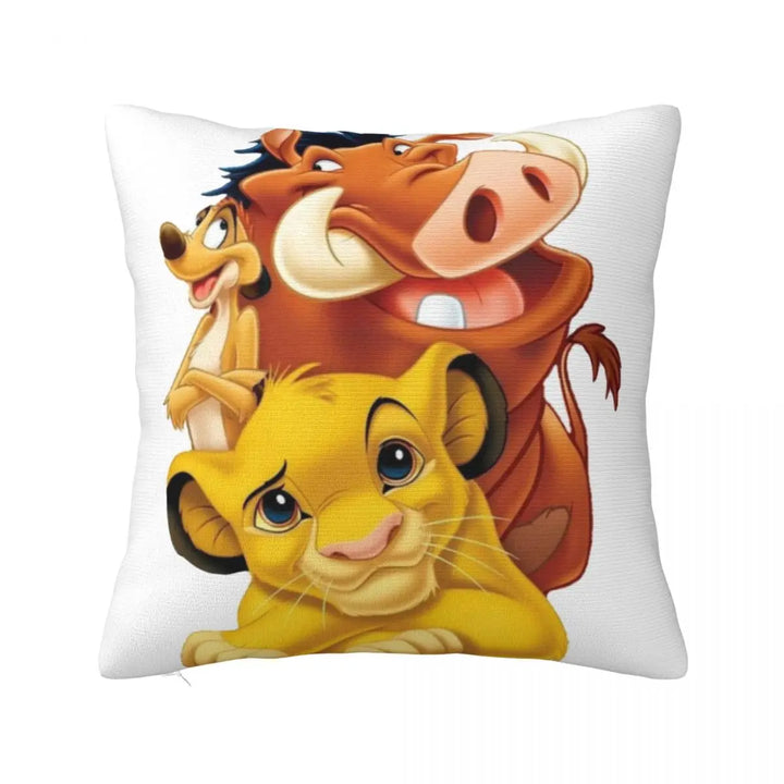 The Lion King Simba Mufasa Dad Pillowcase Polyester Cushion Cover Decorative Pillow Case Cover Home Square 45X45cm