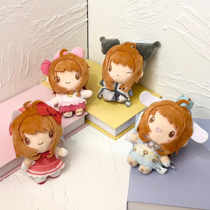 anime Cardcaptor Sakura Plush doll keychani Sakuras Bow kitty Series Backpack Pendant Toy Doll cute Bag Accessories Girl Gift