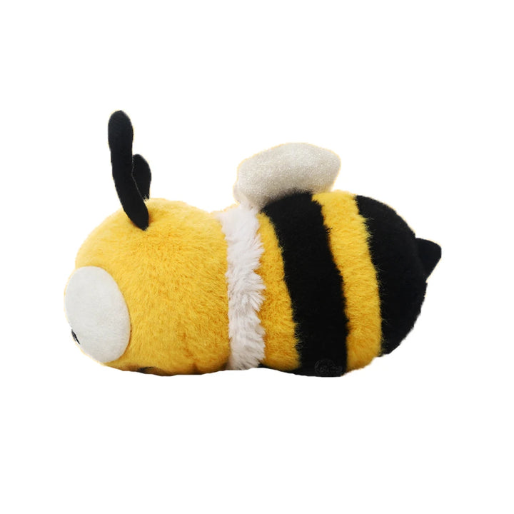 Cartoon Simulation Yellow Bee Stuffed Animal With 3D Big Eyes Busy Working Honey Bee Plush Toys Insects Fun Birthday Gifts