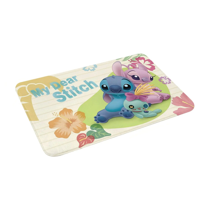 Stitch Cartoon Memory Foam Bath Mat Rug Non-Slip Water Absorption Lilo Cute Bathroom Floor Rugs Carpet For Kitchen Shower Bath