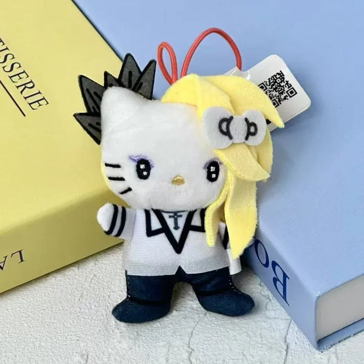 NEW Sanrio Lanyard Series plush keychain rock Hello Kitty Cool Penguin  Ahiru no Pekkle Bag Pendant Kawaii Melody Handbag Charm