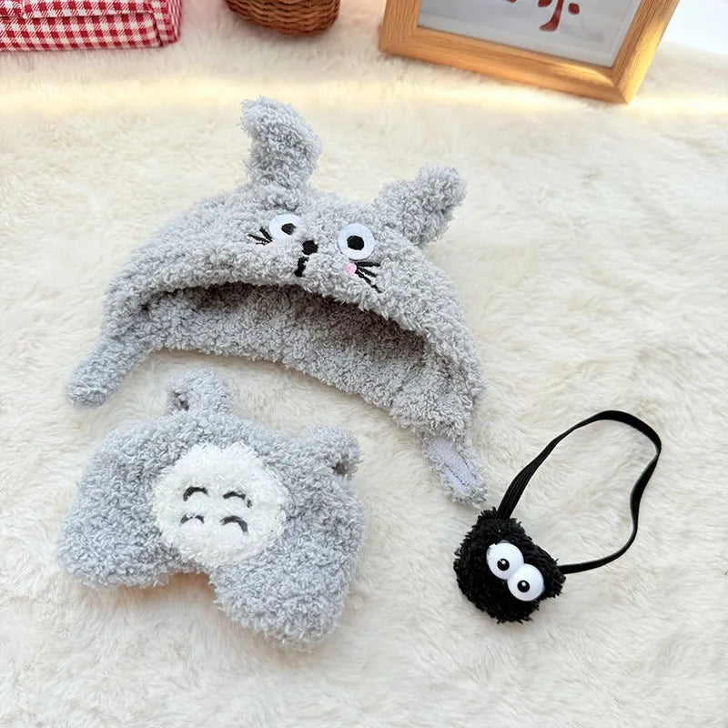 15cm/17cm Labubu Doll Clothes LABUBU Sitting Party 1st 2nd and 3rd Generation Outfit Cloud Fleece Totoro Set Gift for Labubu Fan