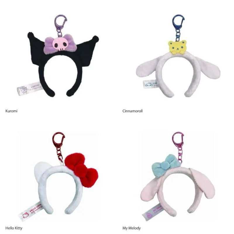 Sanrio plush Hat Outfit For Labubu Doll Headband Kawaii DIY Doll Headband Melody Cinnamoroll HelloKitty Cotton Doll Accessories