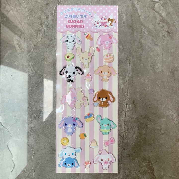 Kawaii Sugarbunnies Stickers Three-D Cartoon Bunny Cute Laptop Notebook Sticker Book Decor