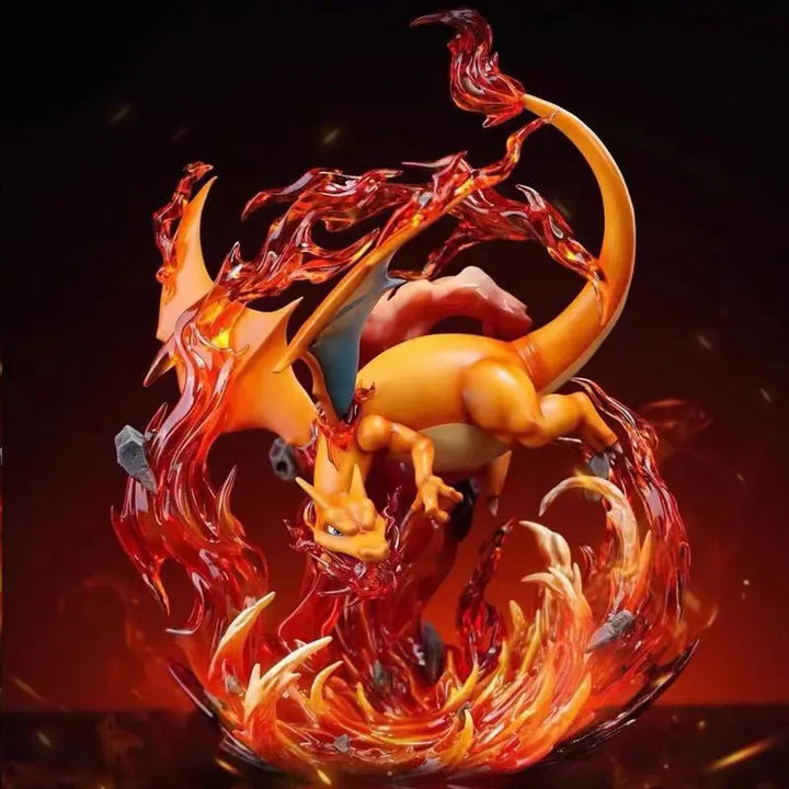 Anime Pokemon Charizard Figures 21cm Black Charizard Action Statue Collect Desktop Decoration Collection Toy Customized Gifts