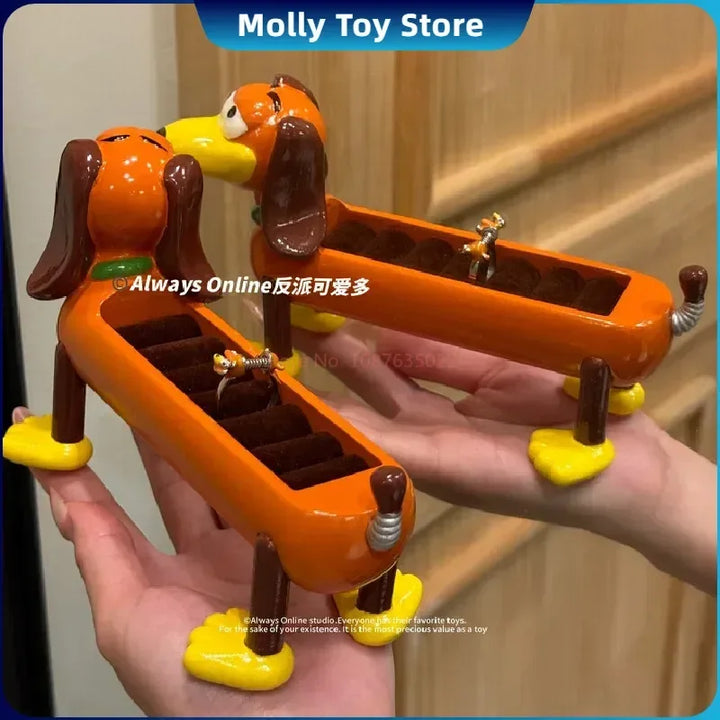 Disney Slinky Dog Storage Box Ring Jewelry Storage Box Display Shelf Desktop Decorative Ornaments Figure Gifts