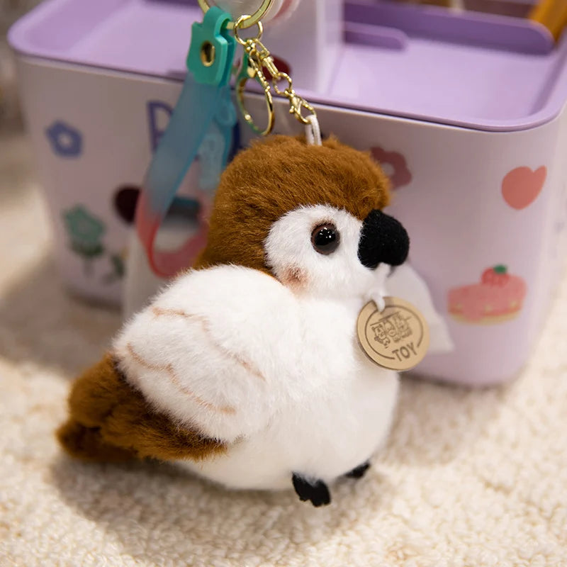 Toucan Key Ring Holder Stuffed Bird Parrot Bracelet Slap Band Plush Toys Pelican Sitting Soft Dolls Functional Gifts Bag Pendant