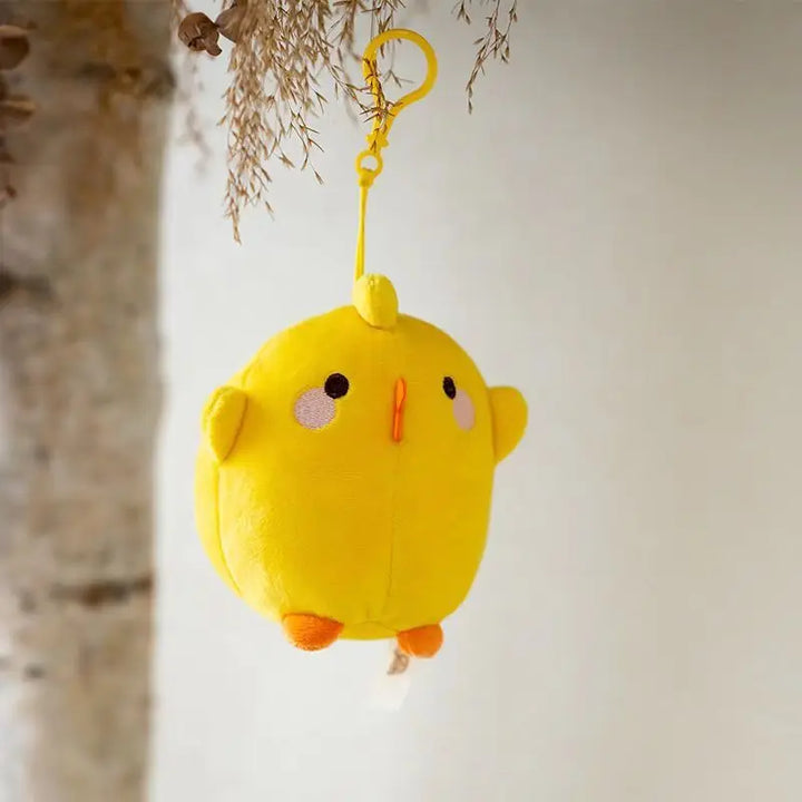 Cute Cartoon Molang Plush Doll Pendant Keychain Back Packaging Ornament Soft Cute Children Toys Boys and Girls Christmas Gifts