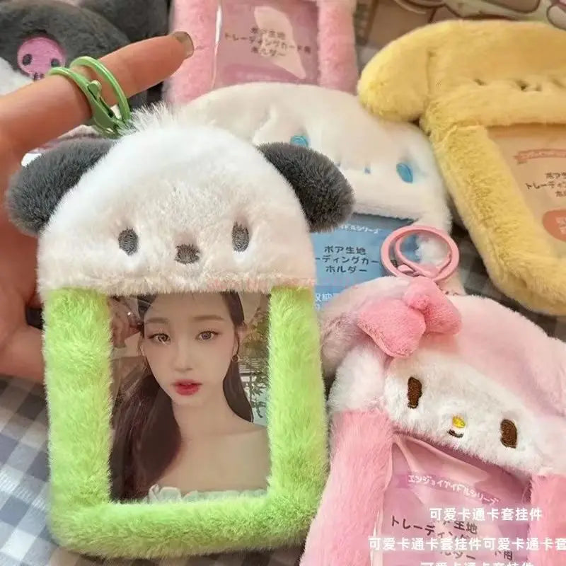 Cute Cartoon Kuromi Melody Anime Peripheral Card Holder 3-Inch Photo Id Storage Cute Cartoon Portable Storage Card Holder Gift