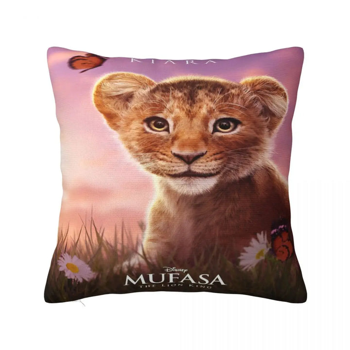 The Lion King Simba Mufasa Dad Pillowcase Polyester Cushion Cover Decorative Pillow Case Cover Home Square 45X45cm