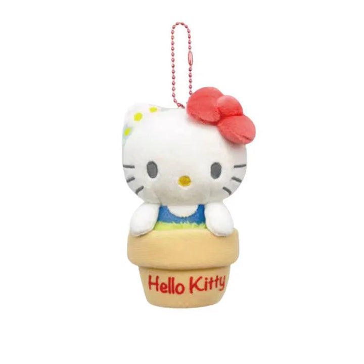 Kawaii Sanrio Hello Kitty My Melody Flower Pot Doll Plush Toys Backpack Keychain Coin Purse Wallet Girl Birthday Creative Gift