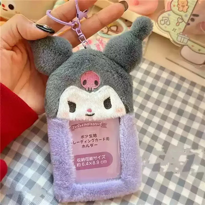 Cute Cartoon Kuromi Melody Anime Peripheral Card Holder 3-Inch Photo Id Storage Cute Cartoon Portable Storage Card Holder Gift