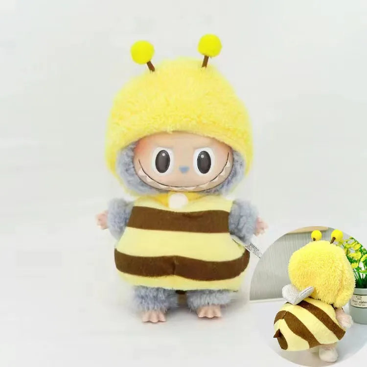 17cm Cute Mini Plush Doll'S Clothes Outfit Hoodie Big Goose Dinosaur Bee Shark Deer Korea Kpop Exo Labubu Idol Dolls Clothing