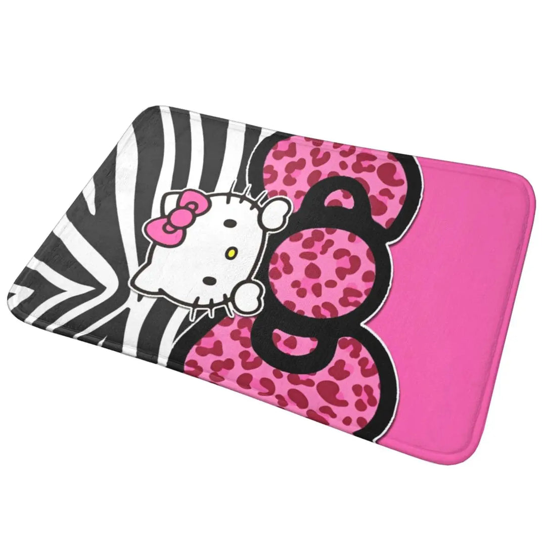 Hello Kitty Bathroom Rugs Mat Water Absorbent Bath Rugs Mats Carpet Non-Slip for Kitchen Shower