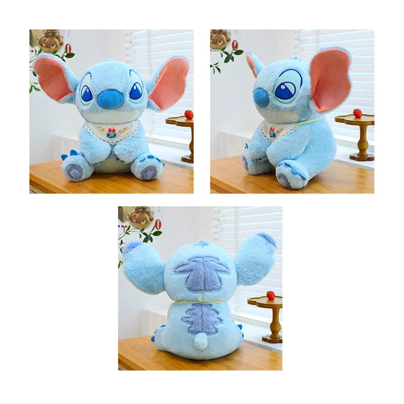 25/60cm Lilo and Stitch Disney Plush Toys Classics Kawaii Anime Cartoon Plushie Bib Stich Dolls Soft Stuffed Gift for Kids