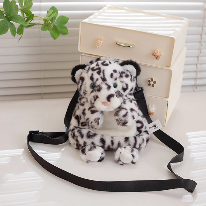 30cm Wild Animal Cross Body Bag Red Panda Raccoon Plush Bag Stuffed